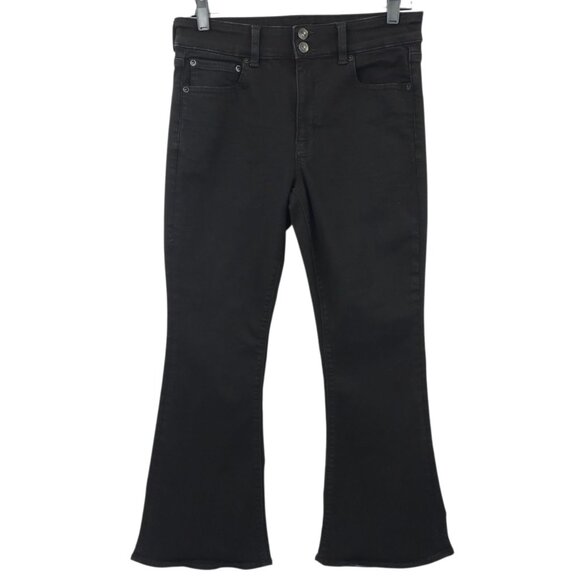 American Eagle Next Level Stretch Hi Rise Artist Flare Jeans Womens 8 X-Short - Picture 1 of 15